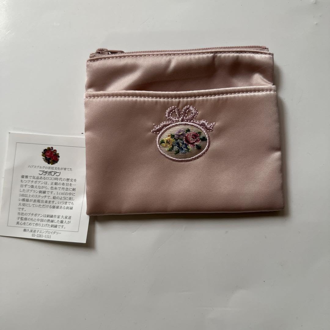 ポーチ　久家道子　プチポアン　花柄　未使用品 Michiko Kuge ORIGINAL 久家道子 刺繍ポーチ プチポアン - メルカリ